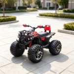 12V Red Kids Ride-On ATV, Music Headlights, for 37-60 Months Toddlers - Image 4