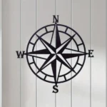 CIFbuy Metal Baked Paint Nautical Compass Rose Wall Art Vintage Navigation Decor (TikTok, temu pickup) - Image 3