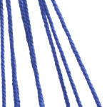 Distinctive Cotton Canvas Hanging Rope Chair with Pillows Blue - Image 7