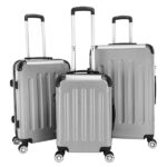 ABS Trolley Case 20in 24in 28in 3PCS Suitcase Set Striped Textured Suitcase Rose Gold - Image 14