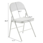 Old Code 33292149 4pcs Elegant Foldable Iron & PVC Chairs for Convention & Exhibition White - Image 24