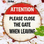 CIFbuy 1pc 8x8in 2D Flat Round Sign, "Please Close The Door" Plaque, Caution Warning Decorative Sign for Garage Courtyard Farm, Warning Decorative Sign for Garage Courtyard Farm, E TikTok, Tok, temu Self-pickup Logim,ics - Image 3