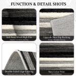 Three-piece kitchen rug set, non-slip and washable, abstract pattern kitchen hallway rug, soft and comfortable, suitable for sinks, floors, entrances, hallways and bathrooms. - Image 9