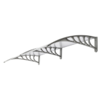 Same Code 52463595 HT-200 x 100 Household Application Door & Window Rain Cover Eaves Canopy Silver & Gray Bracket - Image 13