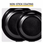 17-Piece Aluminum Cookware Set, Black Non-Stick Pots and Pans Set with Assembled Handles - 5 Pots & 2 Lids, Compatible with Induction, Gas, Electric Stoves, Perfect for Home Kitchen Use​ - Image 3