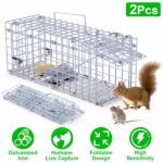 2-Pack Humane Mouse Traps – Instant-Lock One-Way Door, 2 mm Galvanized Metal, Safe for Kids & Pets, Indoor/Outdoor Reusable Catcher, Easy-Set & Release