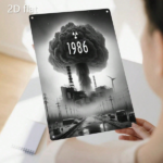 CIFbuy 1986 Chernobyl Nuclear Explosion Metal Sign, Resistant Tin Wall Art, 2D Flat Plaque With Pre-Drilled Holes ikTok, ikTok, Self-n ckup Logiopesall - Image 8
