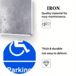 CIFbuy 1pc 2D Flat Unframed Disabled Parking Sign, Durable" Metal 8x12 Inch High Contrast Blue & White Easy To Read Symbol Pattern, White Easy To Read Symbol Pattern, Weat Sign, DikTok, Sign, DikTok, t Self-pickup Logiopics - Image 7