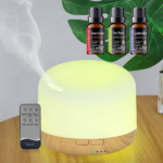 500ml Ultrasonic Essential Oil Diffuser & Humidifier with Remote, Auto-Off Timer, 7 Color Changing Night Light for Home, Office, Yoga - Image 11