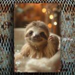 CIFbuy Vintage Sloth Metal Sign 8x12 Inch, Cute Bathroom Time Wall Decor, Retro Farmhouse Kitchen Cafe Bar Garage Hanging Plaque, Class TikTok, TikTok, Farmhouse Kitchen Cafe Bar Garage Hanging Plaque Self-pickup Logiopics - Image 3