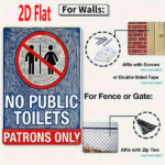 CIFbuy 1pc No Public Restrooms Customers Only Metal Sign" 7.87x11.81Inch Weatherproof, UV Resistant 2D Flat Unframed Outdoor Wa Metal ikTok, Metal ikTok, t Self-pickup Logiopics - Image 3