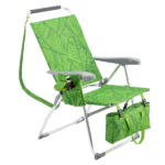 17 Inch Seat Height Beach Chair for Adults, Folding Portable Camping Chair with Headrest, Cup Holder, Side Pocket & Bottom Storage Bag, 7-Position Adjustable Aluminum Beach Chair, Heavy Duty 265 LBS Capacity, Oxford Fabric for Beach, Patio, Pool, Summer Palm Print - Image 21