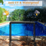 Replace 92798956 40" Outdoor Bar Table with Wheels, Rectangle Narrow Counter Height Table, Ideal Bar Height Table for Balcony Patio Garden Yard Poolside, Black - Image 11