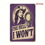 CIFbuy Vintage Cowboy Tin Sign 8x12 Inch Retro Western Metal Wall Art I Won't Quote Funny Farmhouse Hanging Decor Rustic Home Ornament TikTok, TikTok, Self-pickup Logiopics - Image 4