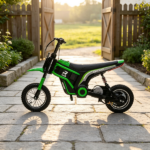 Green 24V 350W Electric Dirt Bike - Twist Grip Throttle up to 15 MPH Speed Limit Ideal for Ages 13+ with Adult Supervision Required - Image 4