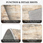 Three-piece kitchen rug set, non-slip and washable, abstract pattern kitchen hallway rug, soft and comfortable, suitable for sinks, floors, entrances, hallways and bathrooms. - Image 11
