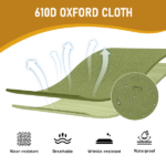 Same Code 27860141 RHB-03A Portable Folding Camping Cot with Carrying Bag Army Green - Image 13