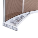 Same Code 28466374 HT-100 x 80 Household Application Door & Window Rain Cover Eaves Brown Board & White Holder - Image 20