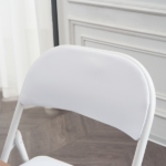 Same Code 71155989 6pcs Elegant Foldable Iron & PVC Chairs for Convention & Exhibition White - Image 50