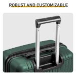 PP Trolley Case 20in 24in 28in 3PCS Suitcase Set Dark Green - Image 6
