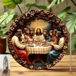 CIFbuy 2D Flat Last Supper Wall Decor, "" Wall Decor, Exquisitely Carved Jesus & 12 Apostles Religious Art TikTok, TikTok, tememu Self-pickup Logi Aics - Image 4