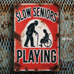 CIFbuy Vintage Slow Old People Metal Sign 8x12 Inch, Retro Rustic Iron Wall Art, Painting Decor For Home Bar Garage MetaikTok, MetaikTok, Self-o ckup Logiopgeunny - Image 3