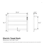 22.5" Black Heated Towel Rack for Bathroom,Wall Mounted with Intelligent Touch Screen Timer, 4-Bar Towel Warmer, 304 Stainless Steel Polished, Plug-in/Hard-Wired[Unable ship on weekends, TK/TEMU only for pickup, only TX10643 warehouse supports GOFO] - Image 3