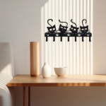 CIFbuy Creepy Black Cats Wall - Mounted Key Holder with 7 Hooks and Adorable Halloween Cat Designs - Ideal Spooky Home Decor.Utility Hooks-CIF BUY(TikTok/temu self-pickup orders) - Image 14