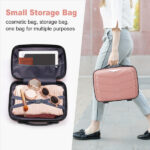 V-shaped stripes 3-in-1 PP trolley case 20in 24in 28in PP iron trolley fashionable color - rose gold (grain pattern) - Image 7