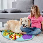 Dog snuff pad dog interactive toy small dog rich toy dog sniffing pad dog puzzle toy small dog licking pad squeaking dog toy natural foraging skills (blue) - Image 3