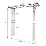 Flat Roof Wrought Iron Arches Plant Climbing Frame - Image 50