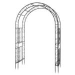 134*59*213cm Double Layer Iron Art Arc Top Iron Arch Black - Image 10
