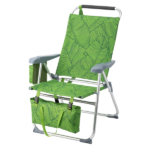 17 Inch Seat Height Beach Chair for Adults, Folding Portable Camping Chair with Headrest, Cup Holder, Side Pocket & Bottom Storage Bag, 7-Position Adjustable Aluminum Beach Chair, Heavy Duty 265 LBS Capacity, Oxford Fabric for Beach, Patio, Pool, Summer Palm Print - Image 22