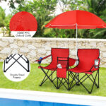 Outdoor camping chair with umbrella - Image 10