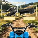 Blue 24V 350W Electric Dirt Bike - Twist Grip Throttle up to 15 MPH Ideal for Ages 13+ with Adult Supervision Required - Image 6