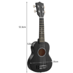 21in Linden wood body rosewood fingerboard ukulele, cotton bag, capo, strap, picks*2, tuner Strings Dust cloth - Image 13