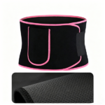 Waist Trimmer Belt Sport Workout Shaper Burner Slimming Belt W/ Phone Pocket Pink-Black (US Logistics only For USPS.TK/TMEU only For self-pickup) - Image 4