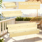 Hanging Balcony Table – Foldable Railing Bar, Fits up to 3.9 Inches, Space-Saving - Image 6