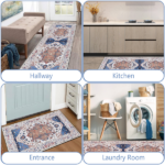 Boho Kitchen Rug Sets 3 Piece with Runner Non Slip Kitchen Rugs and Mats Washable Kitchen Mats for Floor Thick Kitchen Floor Mat Carpet Runner Rugs for Hallway Laundry Holiday Decor - Image 7