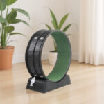 80*34*86CM Black PP track connector assembly, round shape with green carpet + 1 cat teaser stick, 15kg cat treadmill - Image 2