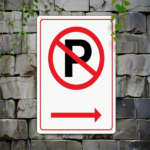 CIFbuy No Parking Right Arrow Tin Sign 8x12in, Resistant Outdoor Metal Plaque, Rustic Directional Wall Art, Wall Art, 2D Flat Unframed De Tin SikTok, Tin SikTok, ic Directional Wall Art Self-sickup Logiop Deque - Image 3