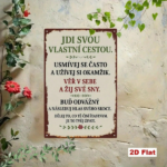 CIFbuy 1pc Vintage Czech Phrase 2D Flat Metal Wall Sign, Bohemian Iron Decor Sign With Traditional Czechia Text, Retro Home Wall Art TikTok, TikTok, t Self-pickup Logiopics - Image 3