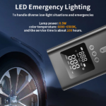 Portable Car Jump Starter with Air Compressor,150PSI Digital Tire Inflator,Car Battery Jump Starter (9.0 Gas/6.5L Diesel),Safe Clamps for Easy Use, Christmas Gift - Image 6
