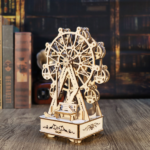 3D Wooden Puzzles Music Box Ferris Wheel DIY Crafts Handmade Model Kits for Women Birthday Gifts - Image 5