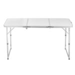 4ft Camping Folding Table, Aluminum Portable Picnic Table with Adjustable Height, 3 Fold Lightweight Outdoor Table for Indoor Travel Beach and Party - Image 19
