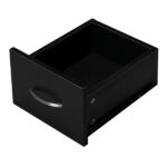 Double Edged Manicure Nail Table with Drawer Black - Image 9