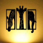 CIFbuy Metal Baked Paint African Animal 3-Piece Wall Art Set Zebra Giraffe Elephant Home Decor (TikTok, temu pickup) - Image 9
