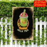 CIFbuy Neon Bubble Tea Metal Wall Sign, 2D Flat" Unframed Plaque, Weatherproof UV Resistant Rustproof Decor, Plaque, Weatherproof UV Resistant Rustproof Decor, 7.87x11.81Inch 2D Flat UnfrikTok, 2D Flat UnfrikTok, t Self-pickup Logiopics - Image 5