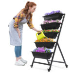 5 Tiers Vertical Garden Bed, Vertical Garden Planter Indoor and Outdoor, Vertical Elevated Garden Bed Perfect for Vegetables Flowers Herbs - Image 16