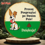 CIFbuy 1pc 8x8 Inch Round French Aluminum Sign, Vintage Dog Poop Reminder Plaque, Please Clean Up After Your Dog Decorative Yard Sign TikTok, TikTok, Self-pickup Logiopics - Image 7
